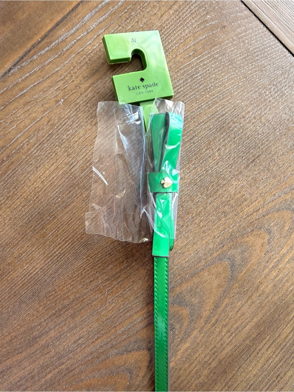 kate spade Kids Bright Green Leather Belt with Spade Accent